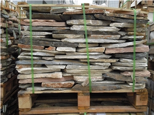 Fargo Yellow Slate Random Shape Flagstones, China Yellow Slate/014 Irregular Flagstone for Walling/Road Paving