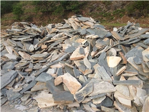 Fargo Yellow Slate Random Shape Flagstones, China Yellow Slate/014 Irregular Flagstone for Walling/Road Paving