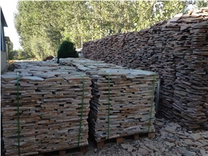 Fargo Yellow Slate Random Shape Flagstones, China Yellow Slate/014 Irregular Flagstone for Walling/Road Paving