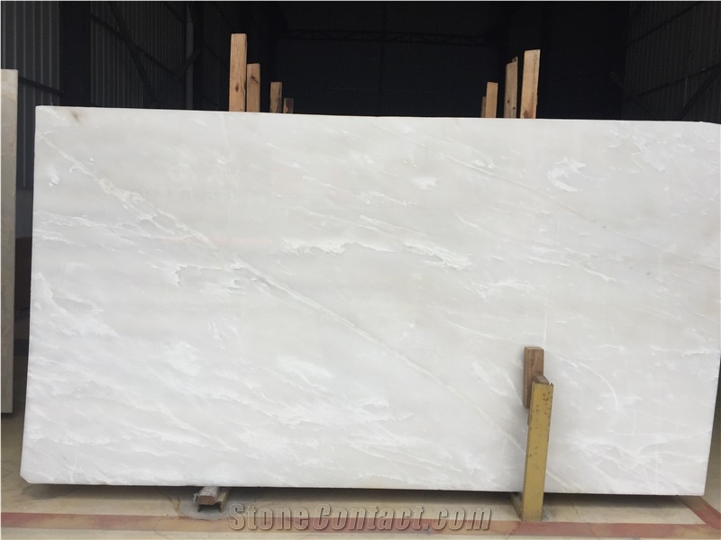 Ice White Onyx Tile & Slab, Iran White Onyx
