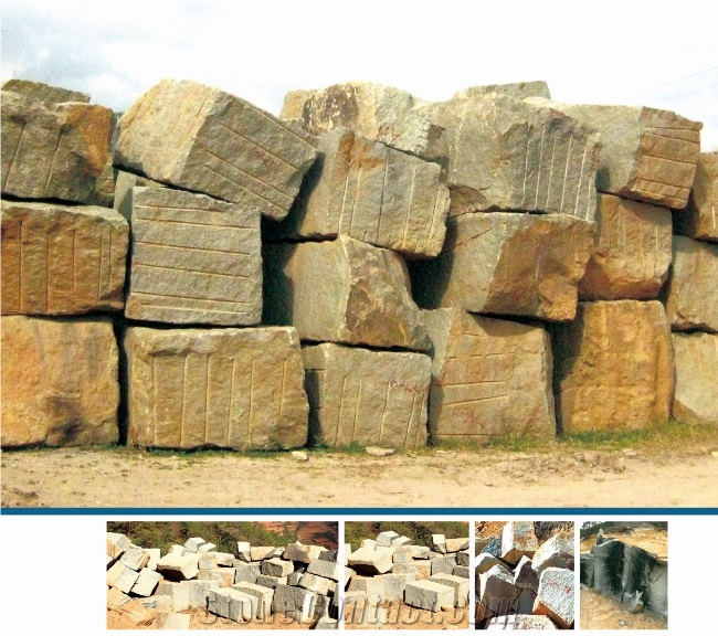 Hefeng Mining Blue Granite Blocks, China Green Granite Blocks Hefeng Mining Development/Blue Granite Quarry Corrosin Resistance,High Hardness