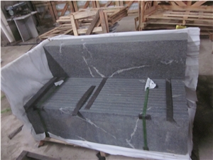 China Black Granite with White Veins Steps & Risers