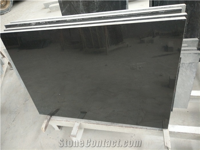 Mongolia Black Basalt Tiles & Slabs, China Absolute Black Basalt