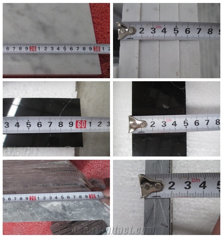 Bianco Carrara Silver Mink Nero Marqiua 3d Marble Floor Thin Tile Flooring