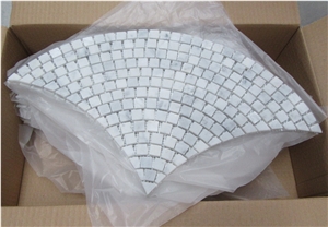 Carrara White Marble Mosaic Tiles, Italy White Marble Mosaic, Fanshaped/Sector Mosaics,Pebble Mosaics for Wall, Floor Carrara White Marble Mosaic Tiles, Italy White Marble Mosaic, Fanshaped/Sector Mosaics,Pebble Mosaics for Wall, Floor