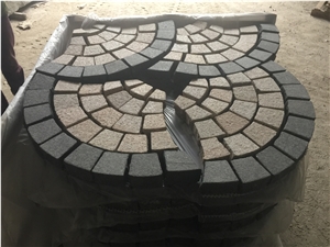G682+G684 Granite Paving Stone with Mesh, Granite Cube Stone & Pavers