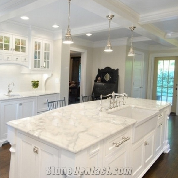 Calacatta Carrara White Marble Bath Top/Vanity Top/Natural Marble Bathroom Countertop-Customized