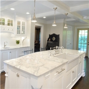 Calacatta Carrara White Marble Bath Top/Vanity Top/Natural Marble Bathroom Countertop-Customized
