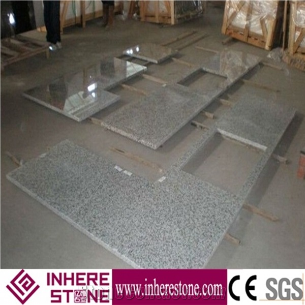G439 Grey Granite Countertops, Big White Flower Granite Countertop, Granite Kitchen Countertop, G439 Granite, Barry Blue Granite, Big White Flower Granite, China Grey Granite Kitchen Island Tops