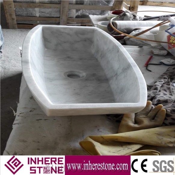 Guangxi White Marble Sinks,Kitchen Sinks,Bathroom Sinks,Vessel Sinks,Wash Bowls,Wash Basins,Bathroom Sinks