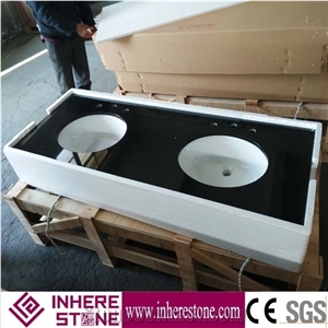 High Quality Shanxi Black Granite Cut-To-Size Vanity Tops Lowes,Absolute Black G1401 Granite,Nero Assoluto China Diamond Black Countertop
