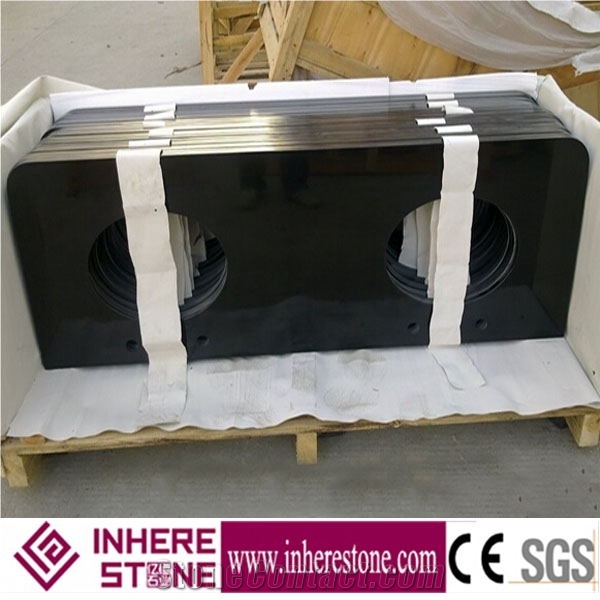 Mongolia Black Basalt Kitchen Island, Mongolia Black Basalt Tile with Polished, China Black Basalt