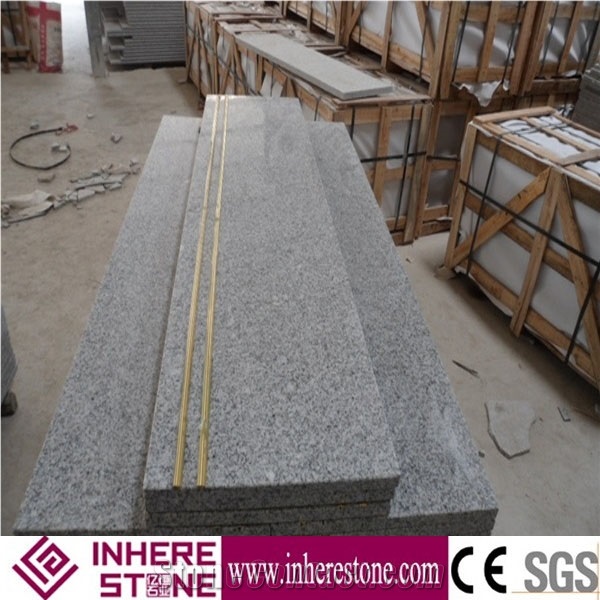 Pepperino Light G603 Granite Stair,Crystal White Granite Steps,G3503 Blanco Gamma Light Gray Stair Riser,Padang Crystal Granite