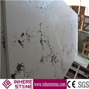 White Artificial Quartz Stone,Artificial Stone Slabs, Carrara White Veined Quartz Stone