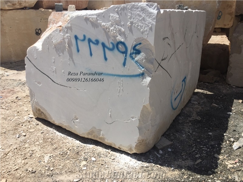 Ghorveh White Marble Block, Iran White Marble