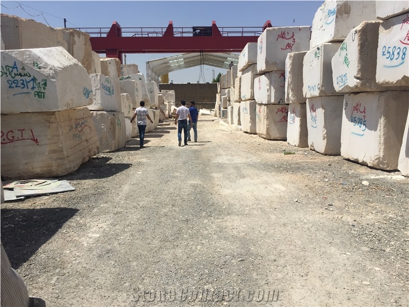 Ghorveh White Marble Block, Iran White Marble