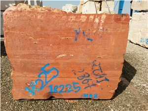 Iran Red Travertine Block