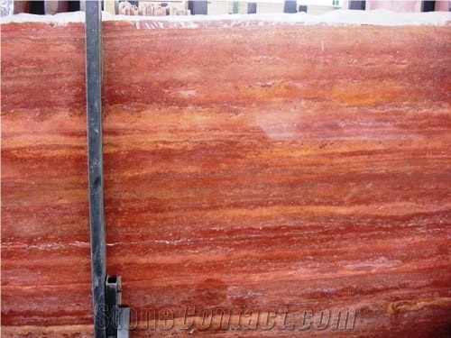 Iran Red Travertine Block