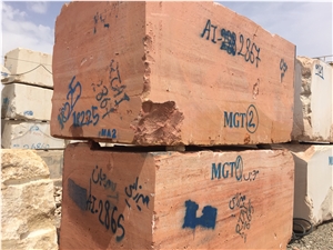Iran Red Travertine Block