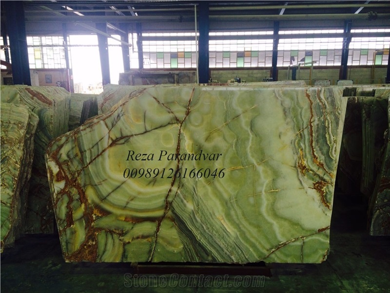 Maragheh Green Onyx Block, Iran Green Onyx