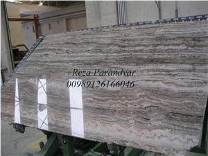 Persian Silver Travertine Block, Iran Grey Travertine