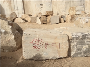 Persian Silver Travertine Block, Iran Grey Travertine