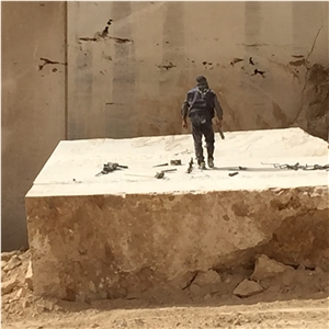 Persian Silver Travertine Block, Iran Grey Travertine