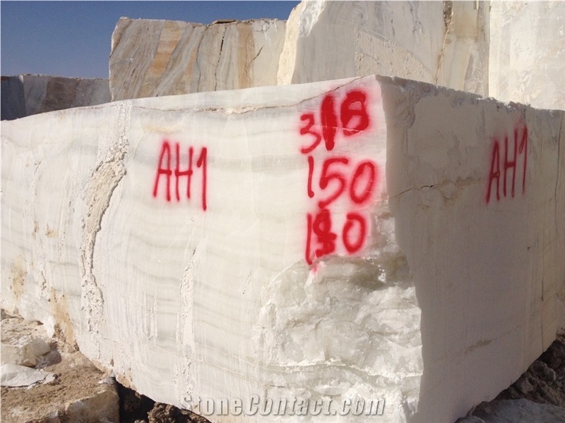 Super White Onyx, Onice Bianco White Onyx Block