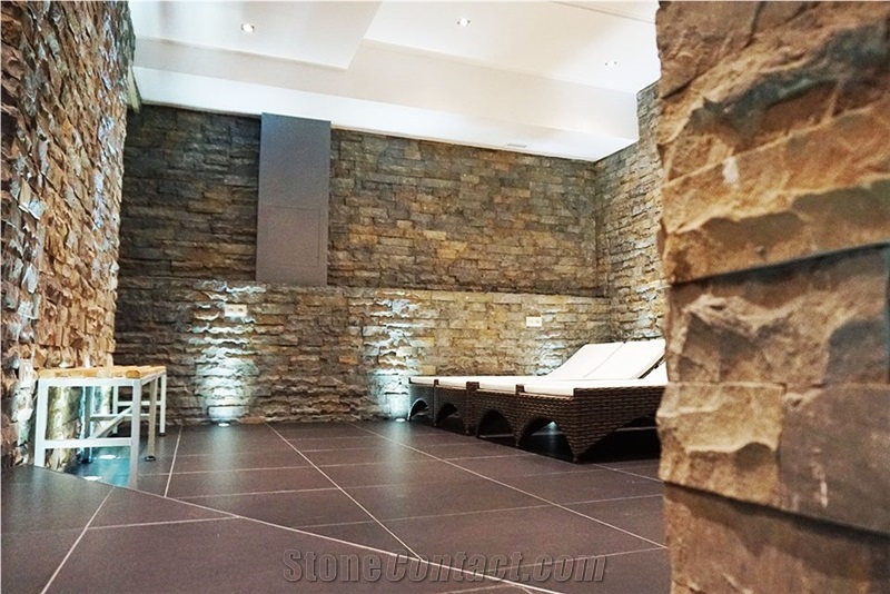 Beige Limestone Splitface Wall Stone,Home Decorative, Cultured Stone