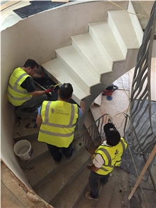 Bespoke Limestone Staircase Installation