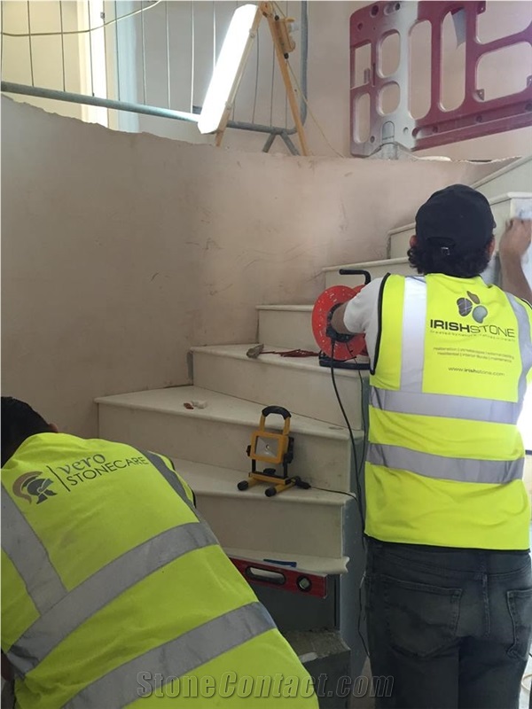 Bespoke Limestone Staircase Installation