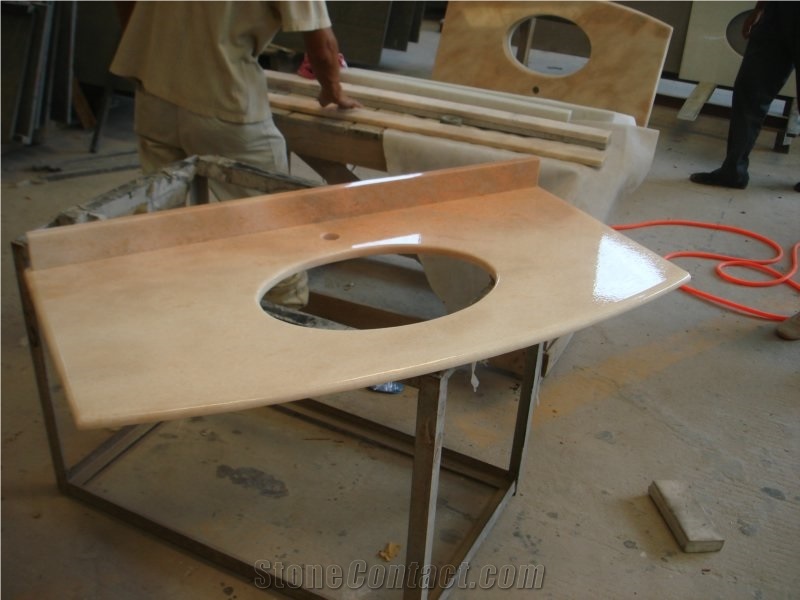 Marble Bathroom Counter Top / Vanity Top