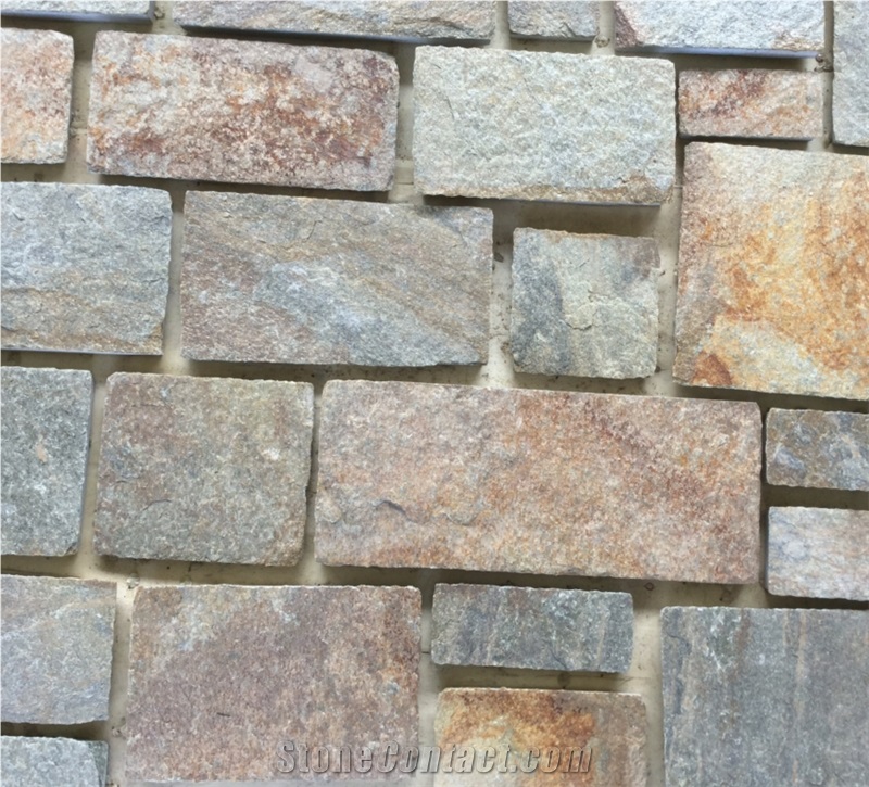 Rusty Quartzite Stepping Stone, Regular Rustic Quartzite Slate Paver ,
