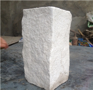 Sandstone Corner Stone in White, Natural Surface Hard Corner Stone Brick with Loose Pieces,New Castle Corner Stone,Castle Rock Veneer