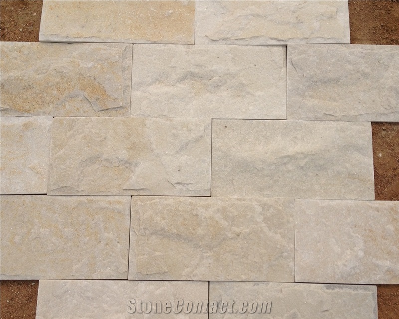 Split Face China Pure White Quartzite Mushroom Stone for Wall Cladding, High Quality Pure White Mushroom Stone for Exposed Wall
