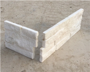 White Quartztie Corner Stone, Ledge Stone Corner, Stone Veneer Corner, Cultured Stone Corner