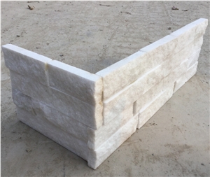 White Quartztie Corner Stone, Ledge Stone Corner, Stone Veneer Corner, Cultured Stone Corner