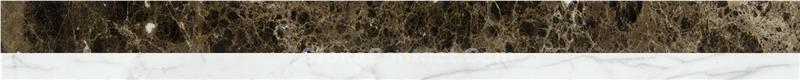  120*600mm Marble Border Tile, Marble Border Water Jet Design, Burder Beige Border Tile, Dark Emperador Border for Home Decoration, Golden Marble Border Design  