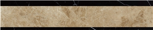  120*600mm Marble Border Tile, Marble Border Water Jet Design, Burder Beige Border Tile, Dark Emperador Border for Home Decoration, Golden Marble Border Design  