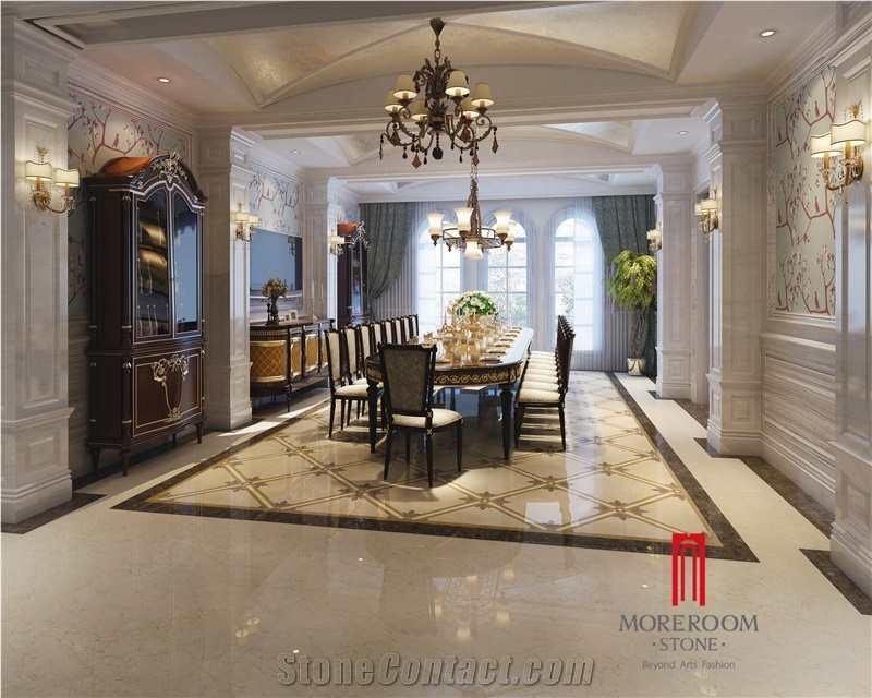 600*600 mm Acid-Resistant Polished Flooring Cross Design Porcelain Marble Ceramic Tile