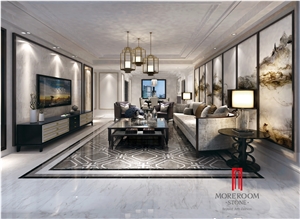 600*600 mm Acid-Resistant Polished Flooring Cross Design Porcelain Marble Ceramic Tile