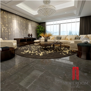 800*800mm Non Slip Grey Porcelain Floor Tile for Bathroom, Pisa Grey Porcelain Marble Tile