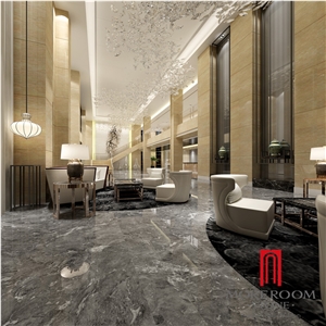 800*800mm Non Slip Grey Porcelain Floor Tile for Bathroom, Pisa Grey Porcelain Marble Tile