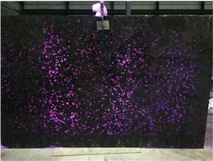 Black Color Backlit Semiprecious Stone for Wall