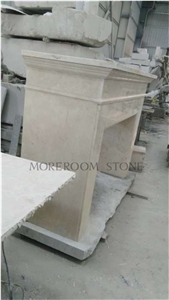 Carrara White Marble Modern Fireplace Design for Fireplace Marble