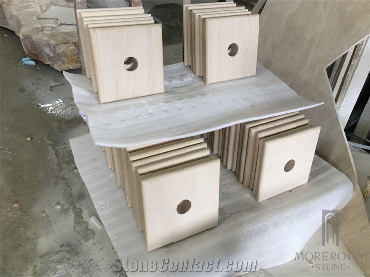 Chinese Beige Limestone Tile Finished Edge for Floor and Wall