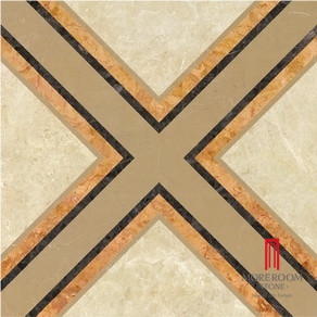 Chinese Modern Artistic High Polished Acid-Resistant and Light Beige Porcelain Marble Tile for Floor Design