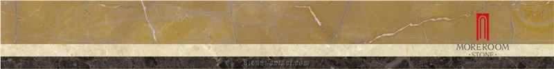 Chinese Style Glazed Polished Beige Porcelain Decors Border