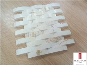 Cloud Arched Marble Mesh-Mounted Mosaic Wall Tile