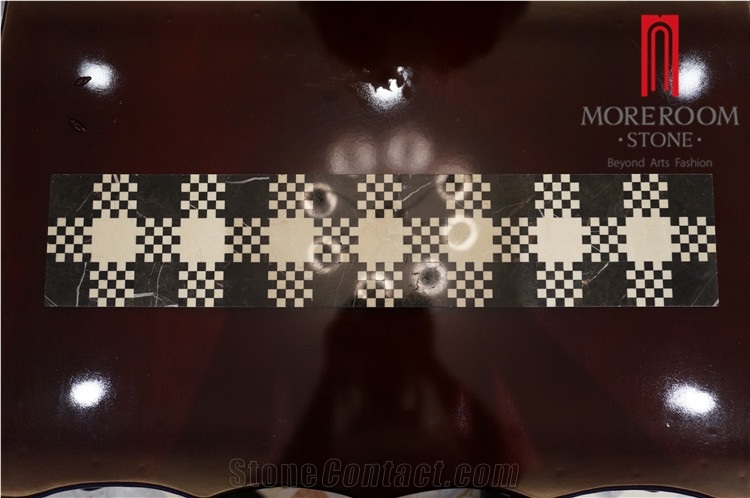 Cross Design Marble Mosaic Border,Polsihed Border Flooring Designs, Marble Tile Border